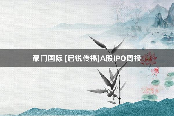 豪门国际 [启锐传播]A股IPO周报